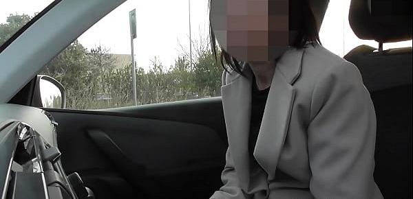  Dogging my wife in public car parking and jerks off an voyeur after work - MissCreamy